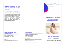 Diagnóstico Pré-Natal - Amniocentese e Biopsia
