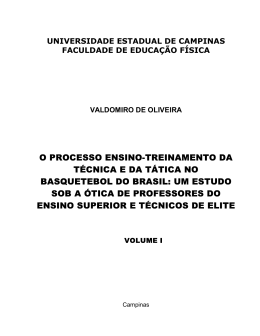 VALDOMIRO DE OLIVEIRA - Pedagogia do Basquete