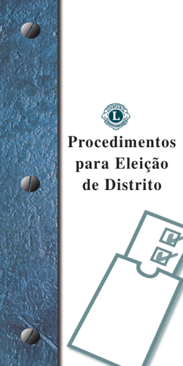 Diretrizes para eleições de distrito (lg23)