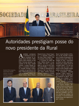 Autoridades prestigiam posse do novo presidente da Rural