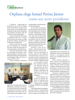 Orplana elege Ismael Perina Júnior como seu novo presidente