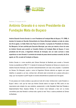 António Gravato é o novo Presidente da Fundação Mata do Buçaco