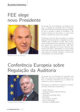 FEE elege novo Presidente Conferência Europeia sobre Regulação