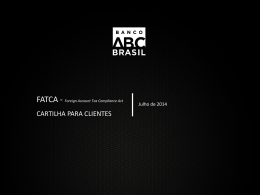 Cartilha FATCA - Banco ABC Brasil