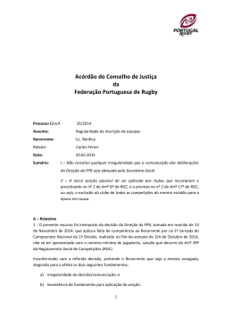 Acordao_CJ_33 - Federação Portuguesa de Rugby