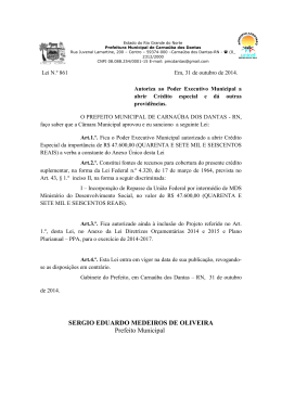 SERGIO EDUARDO MEDEIROS DE OLIVEIRA Prefeito Municipal