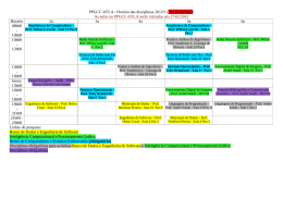 PPGCC-UFLA - Horário das disciplinas 2012/1