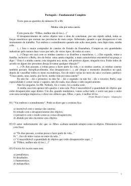 Português – Fundamental Completo Texto para as questões de