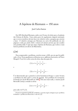 Hipótese de Riemann
