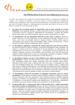 Key Principles of Microfinance (Portuguese)