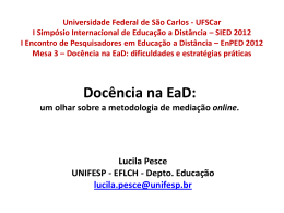 Lucila Pesce - SIED:EnPED - Simpósio Internacional de Educação a