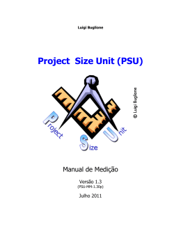 PSU (Project Size Unit) Manual de Medição