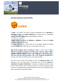 InterHost apresenta Cube para PME`s