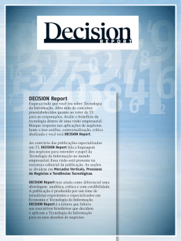 DECISION Report - Conteúdo Editorial