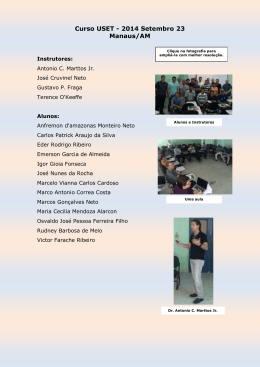 Curso USET - 2014 Setembro 23 Manaus/AM
