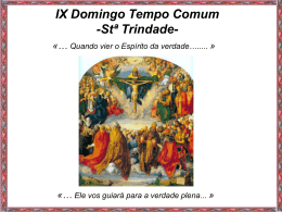 IX Domingo Tempo Comum -Stª Trindade-
