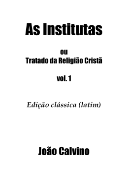 Joao Calvino - Institutas volume 1