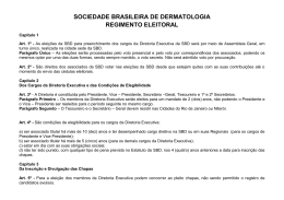 Regimento Eleitoral - Sociedade Brasileira de Dermatologia