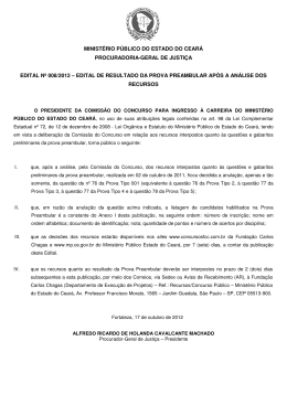 Edital nº 008 - Ministério Público do Estado do Ceará