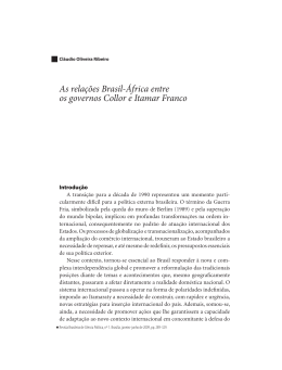 As relações Brasil-África entre os governos Collor e Itamar Franco