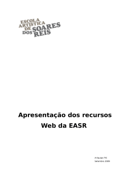 Apresentação dos recursos Web da EASR