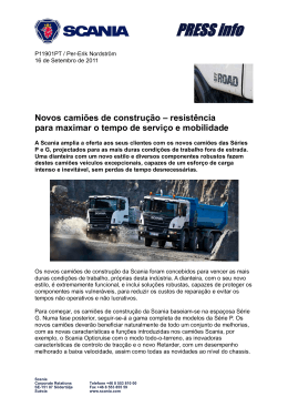 Novos camiões de construção – resistência para maximar
