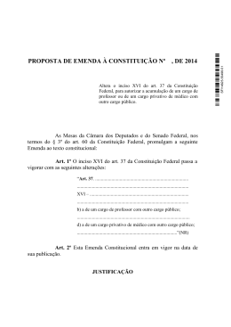 proposta de emenda à constituição nº , de 2014
