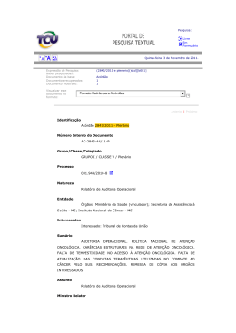 Formato Padrão para Acórdãos Identificação Acórdão 2843/2011