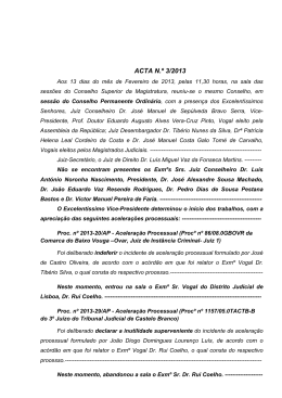 Acta n.º 03/2013 - ao Conselho Superior da Magistratura