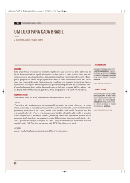 UM LUXO PARA CADA BRASIL - Revista Brasileira de Pesquisas
