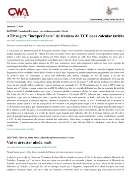 ATP sugere "inexperiência" de técnicos do TCE para calcular tarifas