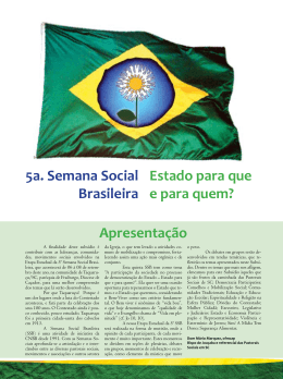 5a. Semana Social Brasileira Estado para que e para quem