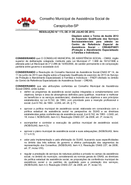 Conselho Municipal de Assistência Social de Carapicuíba-SP