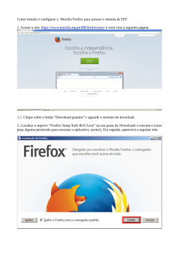 Como instalar e configurar o Mozilla Firefox para acessar o sistema