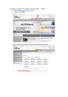 Para gerar sua senha para acessar o Portal do Aluno – UTFPR 1