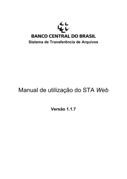 Manual de utilização do STA Web