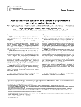Association of air pollution and hematologic parameters in children