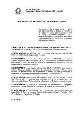 provimento conjunto nº 13, de 05 de novembro de 2014.