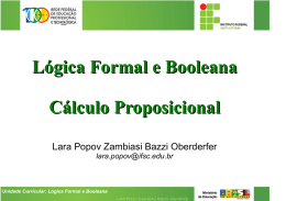 2 - Lógica - Cálculo Proposicional