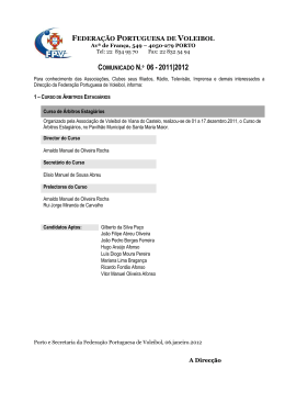 comunicado n.º 06 -2011|2012 - Federação Portuguesa de Voleibol