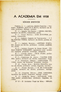 A ACADEMIA EM 1938 - Academia Cearense de Letras
