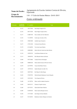 Lista ordenada - Agrupamento de Escolas António Correia de Oliveira