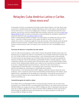 Relações Cuba-América Latina e Caribe. Uma nova era?