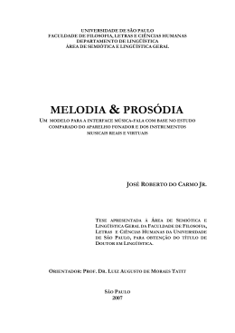 melodia & prosódia - Biblioteca Digital de Teses e Dissertações da