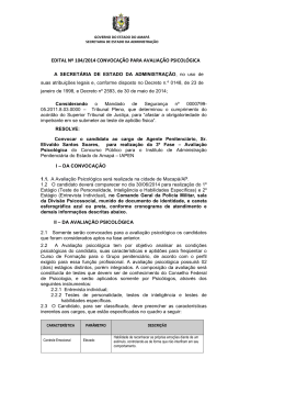 edital nº 104/2014 convocação para avaliação psicológica