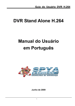 DVR Stand Alone H.264 Manual do Usuário em Português
