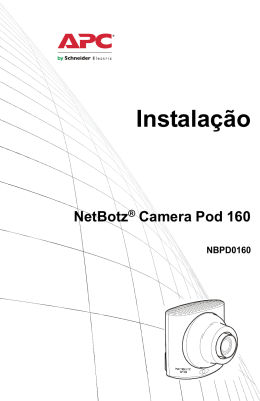 Instalação NetBotz® Camera Pod 160