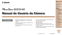 Manual do Usuário da Câmera