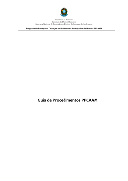 Guia de Procedimentos PPCAAM - Ministério Público do Estado do
