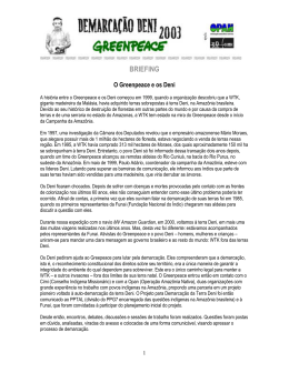 BRIEFING - Greenpeace | Brasil